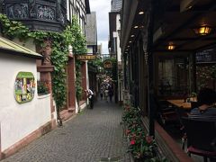 リューデスハイムで一番有名（らしい）ツグミ横丁。
地元産のワインを頂けるお店が並んでいるらしいです。