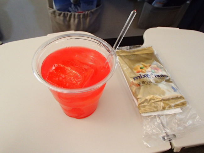 やっぱり、飲み物はシンガポールスリング。これ飲みながらこれから始まるシンガポール旅行を思ってわくわく☆☆子連れだと、ラッフルズホテルで本物のシンガポールスリング飲んでる時間もないので、ここで飲んでおいてよかったです。やりたいことその１クリア。