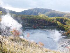 道道３５号線を北へ更に進んで登別へ、大湯沼です。