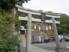 根岸八幡神社　(12:11)

鳥居の左側に写っているのがご神木(樹齢600年のイチョウ)。