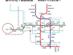 木瀆古鎮への地鉄路線図
木瀆駅からはバスに乗り木瀆古鎮に行きます。
