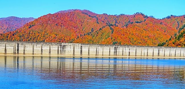 上信越-5 奥只見ダム＊紅葉 日本一の水力発電量 ☆秘境 奥只見