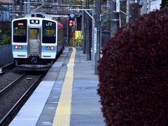 JR中央東線の朝の梁川駅にやって来ました