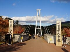 青の洞門から中津自由道路を経て九重夢大吊橋へやってきました。