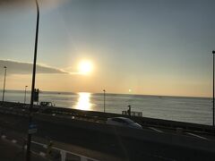 素晴らしいsunriseがお出迎えしてくれました。