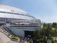 ナゴヤドームが見えてきました。ドラゴンズファンの聖地です。