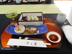 昼食：木之本「すし慶」にて、鯖棒寿司