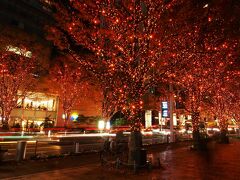 けやき坂にきました。

今年も、２パターンが交互に・・・今はCANDLE&AMBER。

２年前は、CANDLE＆REDでしたが・・・あまり違いがわかりません。２年前の方がピンク色ぽく、今回は琥珀色っぽいのかな。

肉眼だともっとキラキラしているんですが、写真に撮ると、紅葉みたいになってしまいます。