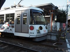 東急世田谷線　山下駅　14:07頃

三軒茶屋で遅めの昼食を摂り、東急世田谷線で山下駅に到着。
反対側のホームに招き猫の電車が入ってきました。
こんな電車が走っていたとは知りませんでした。