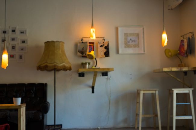 近所のカフェで一服