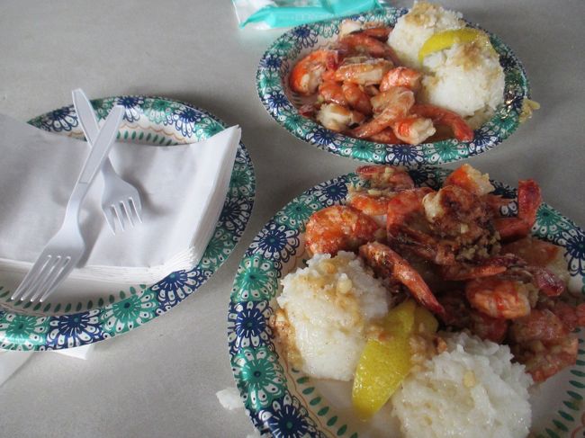 ガーリックシュリンプ。ギトギトのベタベタになっても美味しい。