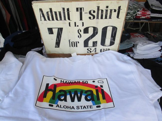 7枚で20ドル。お土産に同じ柄を買いました。