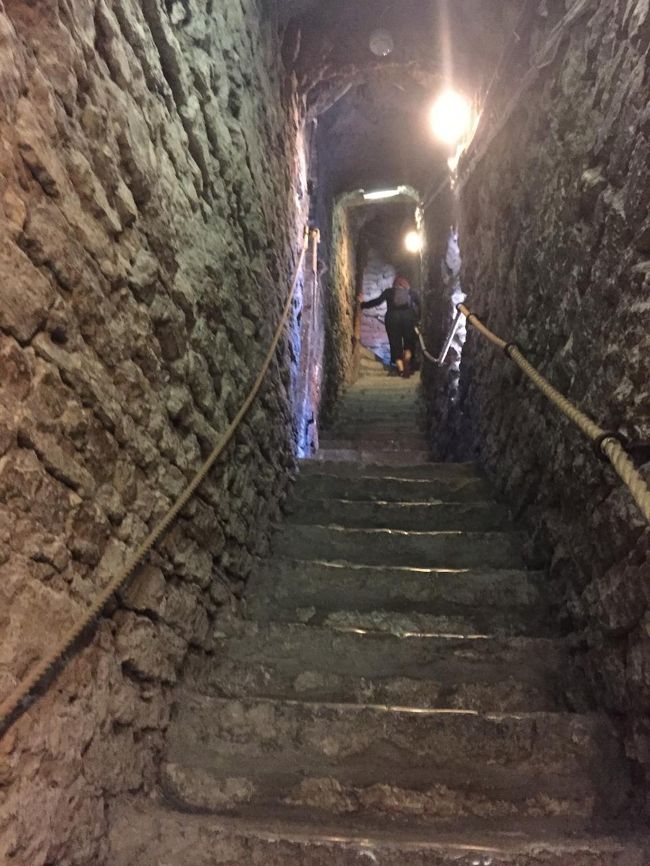 きつい階段。<br />朝イチだったからすれ違いなく楽だったけど…<br />人が多くなると狭いしなかなか大変そう。