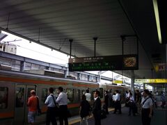 06：55勝川駅
通勤ラッシュの時間です。