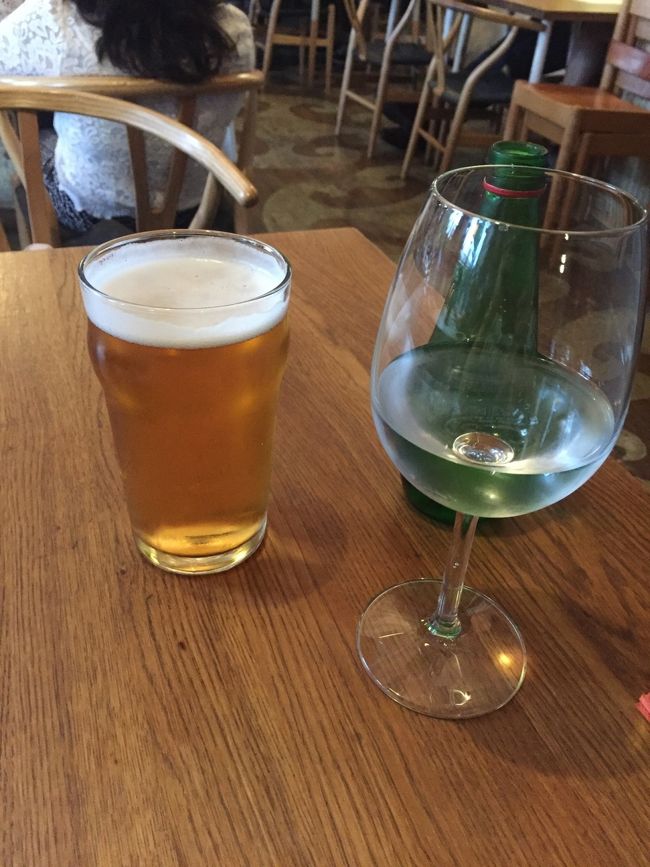 とりあえずビール。<br />と、発泡水。