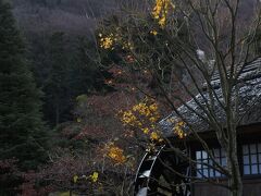 水車小屋と浅間山。
浅間山（せんげんやま）の標高は802m。