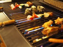 ホテルに戻って夕食。
なんと、ロビーでBBQができるとのこと！
なんて贅沢。。。