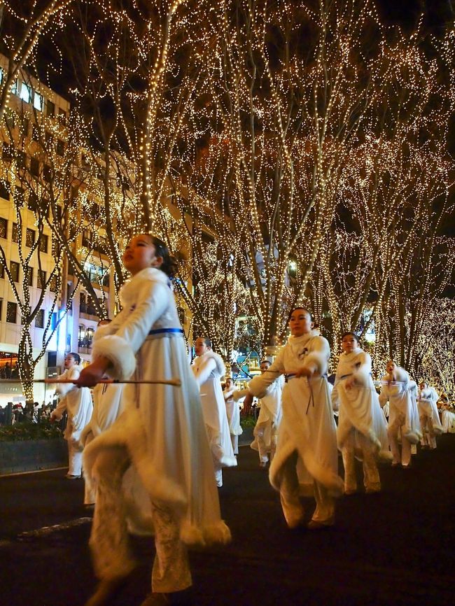 せんべい　クリスマスイルミネーションサンタクロース 光と音楽とサンタでいっぱい！クリスマスのパレード☆サンタの森