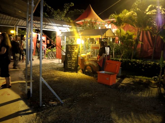 昨日乗れなかった気球は、ゲストハウスから確認してもらったところ今日も天候不良で飛ばないようです。<br /><br />夜の時間をどうしようか･･･ということで、ゲストハウス内にも案内看板が出ていた「カンボジアサーカス・ファー」の公演に行くことに。<br /><br />席は3ランクありますが、2番目のB席で（「歩き方」では25ドル）<br /><br />チケットはゲストハスで手配してくれます。<br /><br />指定席か自由席か尋ねると（それによって行く時間が異なります）、「普段は安いC席しか案内していないので･･･ちょっと確認してみます」とのこと。<br /><br />ドミトリーに泊まる若い旅行者が多いゲストハウスからすれば、私も先ほどのマッサージ希望の老夫婦と似たようなものです。<br /><br />席は、ランク分けされたエリアごとに順番に詰めていくシステム。早く行ったからといって、希望の席に座れるわけではありません。<br /><br />ステージ横手から見る形になるC席からは見づらいパフォーマンスもありますので、B席ぐらいがいいのでは。個人の自由ですが。<br /><br />ゲストハウスから送迎のトゥクトゥクを出してもらいます。こうした日本語で頼める利便性は日本人宿のいいところです。