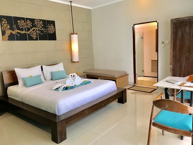 部屋は30平米ほどあり広々快適です。