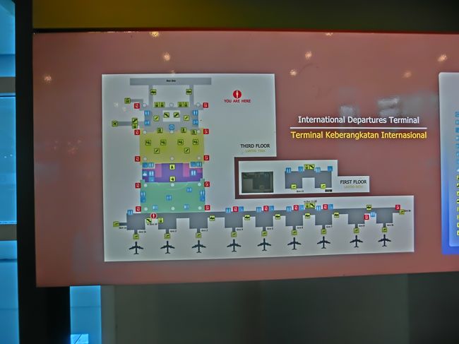 空港マップです。８番ゲートまでは少し歩くことになりました。