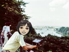 【懐かしの一枚】石山寺月見亭からの景色です。マンションなんてありません！ちなみに写真に写っているのは私ではないのですが、敢えてたかティムショットにしています（笑）。

昭和61（1986）年頃のものです。