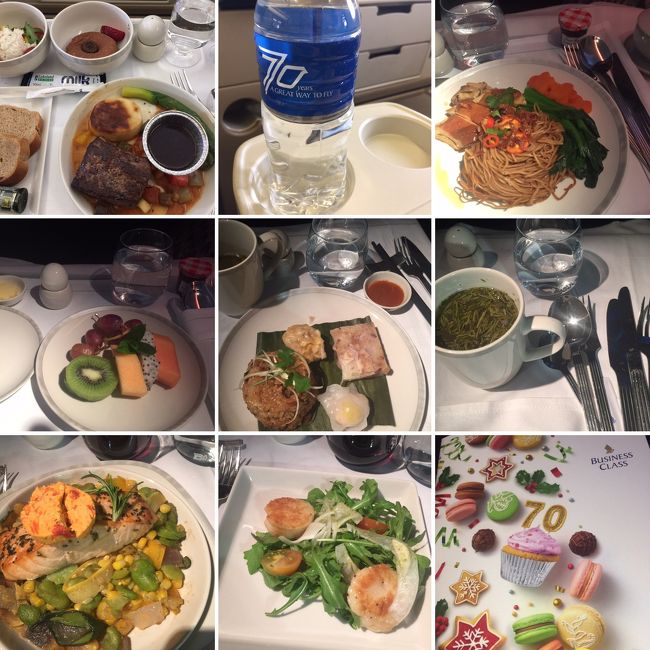 サンフランシスコからデンパサールまでは　台湾経由でも　韓国経由でも　日本からでも行けますね、、しかし　この数年　ずっと　SQで行ってる、、だから　写真が多いようで、、似たようなものが多いのでは、、と思う、、　機内食は　ほぼ一日かかるのにビジネスだったので　飽食だｗ　頼まなかったり　ほしいものだけ頼んだり、、写真は夫のものも入っているｗ　彼は　ブック・ザ・クックで　あらかじめ頼んだりして変わらず　意欲的だったｗｗ