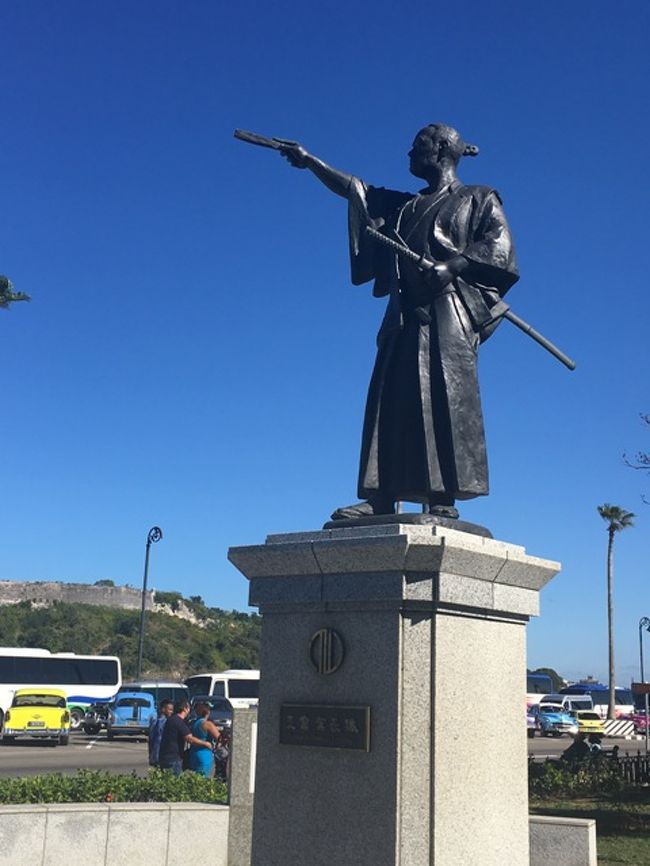 支倉常長の像へ。