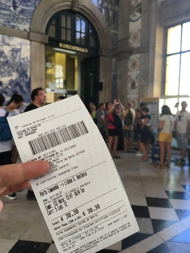 さて、ここで数日後のリスボン行きのチケットを購入しました。向こうに見える入口がチケットオフィスです。ポルト→リスボン30.3?