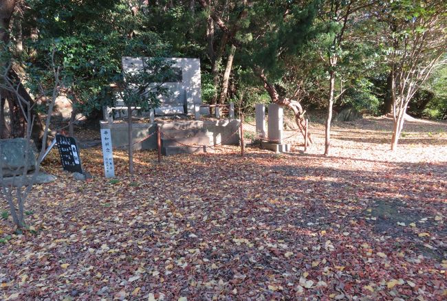 2017暮、大阪湾の名城巡り(26/42):12月6日(11):徳島城(3/4):城山、本丸跡、弓櫓跡、西二の丸櫓跡、西三の丸櫓跡、帳櫓跡