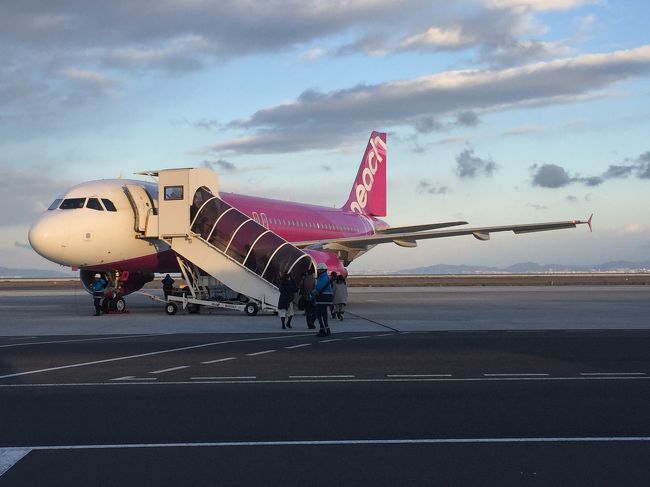 早朝の沖どめのピーチ機♡<br />メチャクチャカッコええです。<br />けど寒い。