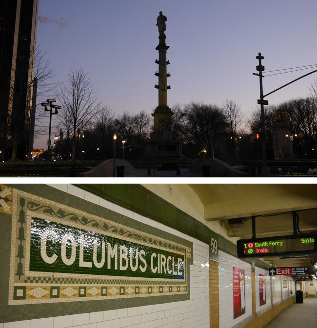 新年の早朝7時頃, 自由の女神に行くために地下鉄でSouth Ferryへ!<br />ちなみに早朝の気温はー10度以下かな？<br /><br />ライト・アウター(薄着)だったのでさすがに厳しかった...冬のニューヨークをなめすぎてました...<br />