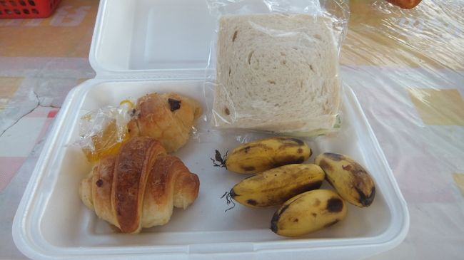 これがブレックファーストボックス。<br /><br />ハムもチーズも入ってないサンドイッチって、、、。