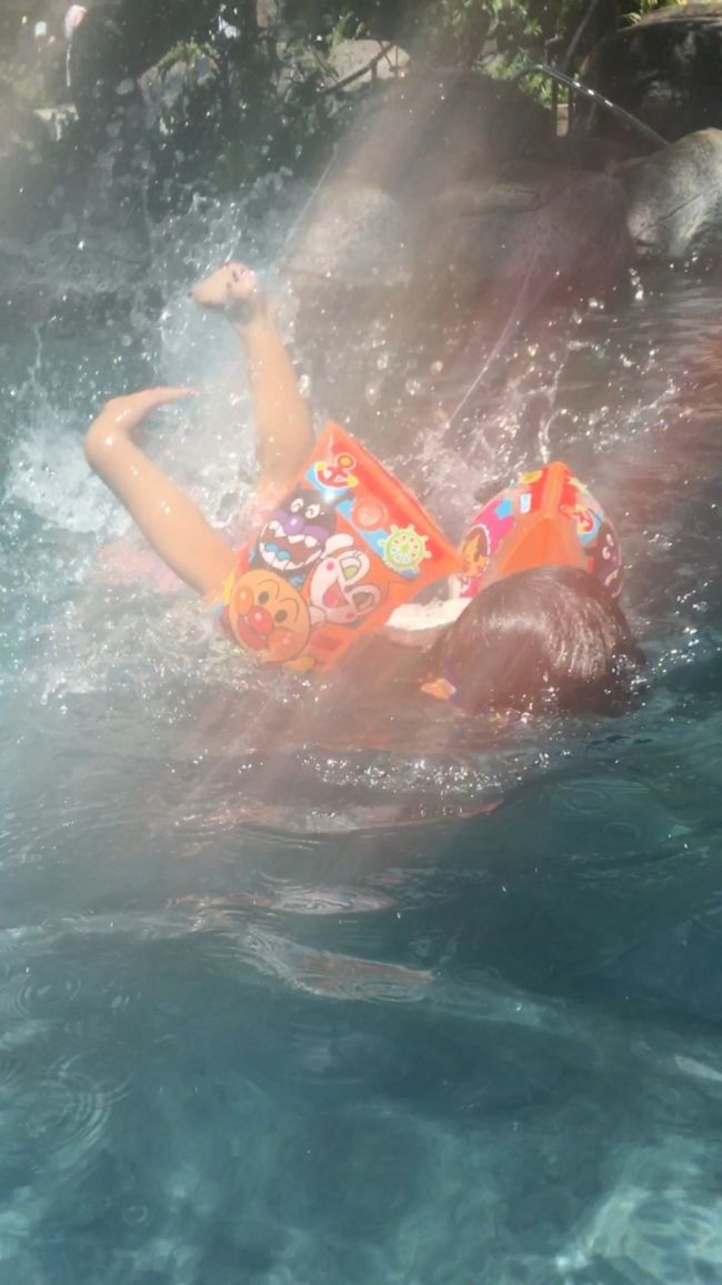 息つぎ後は、また顔をつけて必死バタ足😅<br />カワイイです😊