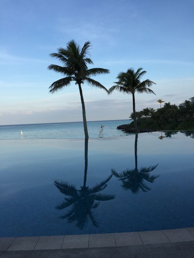 朝のインフィニティプール