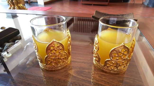 ウエルカムドリンクです。<br />ホテル内で昼食を軽めに済ましてガイドさんを待ちました。<br /><br />