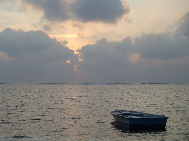 Maafushi島の４日目のサンライズ。