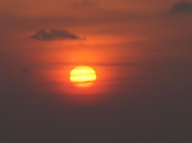 沈みゆく夕陽！