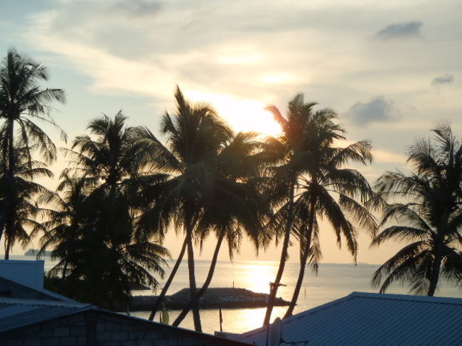 Maafushi島・最終日のサンセットショー。