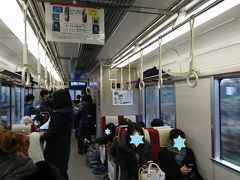 15：55　小野駅乗車
東京と違い、１時間に１本（笑）
　　
粟生駅でJR線に乗り換え
１車両編成、この後、帰宅高校生で満員状態