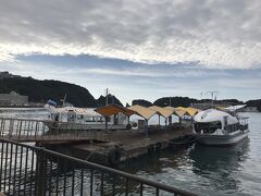 ２つのホテルと、浦島行きの亀の船と、くじらの遊覧船です。