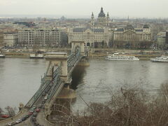 ブダ城からドナウ川を望む。