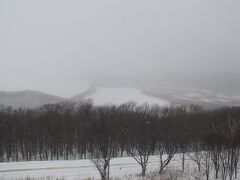 降雪のため景色は良く見えず