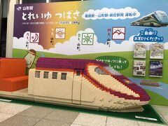 ほろ酔いで最終の山形新幹線、20:43発つばさ160号で東京へ帰ります。

山形駅にはレゴブロックで作った新幹線があった。

日付けが変わったくらいに家に到着。
流石に疲れた～～～。
でも、なかなか楽しいスキー旅行でした。

来年も行きたいな。

いつも海の旅行記しか書いてないのでタマには山にしてみました。（笑）
スキーは毎年、何回か行くんだけど、写真撮るのが面倒なので、今まで旅行記書いてませんでした。(^_^;;

次回旅行記はきっと恒例の八重山です。

この旅行記を書いていたら蔵王の噴火警戒レベルが2（火口周辺規制）に上がったとニュースが！！
草津白根山の件もあるから、この時期に行って正解だったなぁ～。