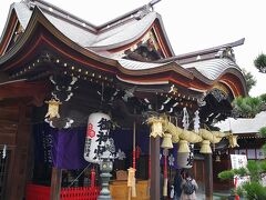 中州川端駅で降りて櫛田神社へ。