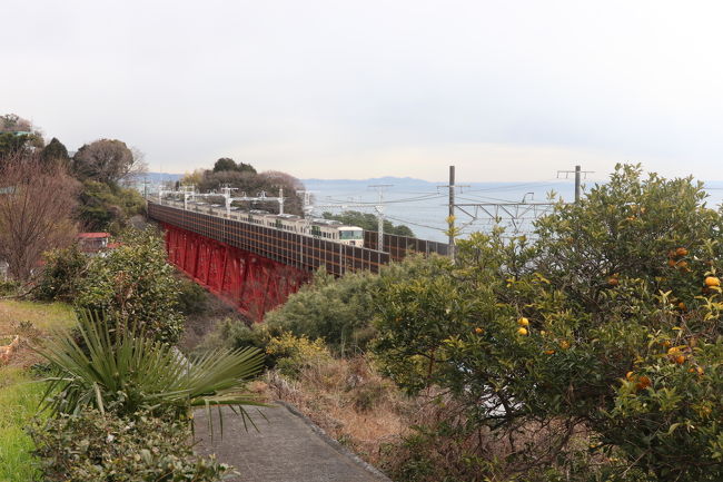 昔は鉄道写真の名スポットだったが、橋梁に暴風柵が設置されてからは、鉄道があまり良く見えません…(^◇^;)<br /><br />白糸川橋梁から一度根府川駅に戻ります♪<br /><br />