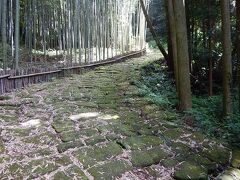 空港から9kmにある龍門司坂。
苔むした石段はやや滑りやすいが、雰囲気がある。
この雰囲気だけちょっと味わって次へ。