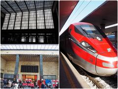 フィレンツェ・サンタ・マリア・ノッヴェラ駅に到着。途中、徐行区間もあり10分遅れでした。

大きな天窓が印象的な駅です。