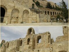 【イロド・アティコス音楽堂 ／Odeon of Herodes】 の前を通過。

大富豪イロド・アティコスがアテネ市に寄贈したもの。
１６１年に建築されました。