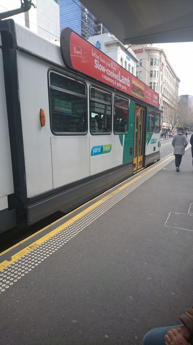 腹ごしらえが済んだら、<br />子供達が楽しみにしていた、<br />トラムに乗車。<br />トラムに乗れれば良い、と言うので、<br />目的なくフリートラムに乗車。